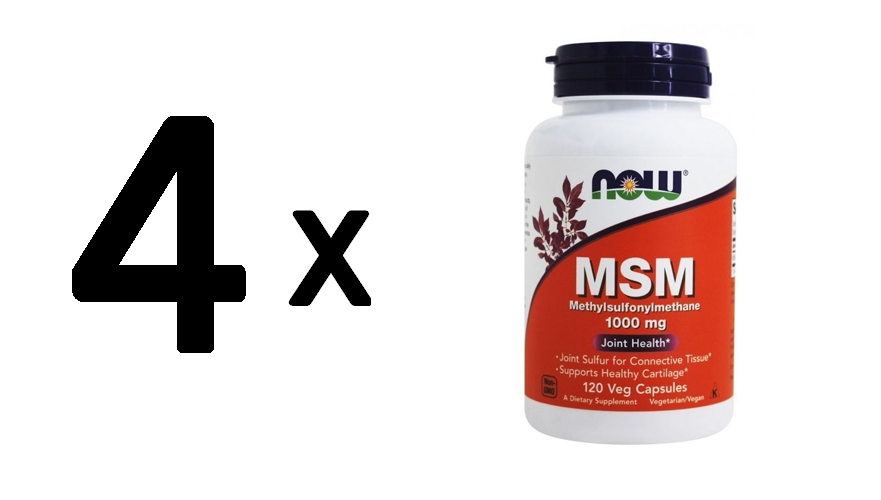 (400 g, 135,86 EUR/1Kg) 4 x (Now Foods MSM 1000mg (120)) - Picture 1 of 1