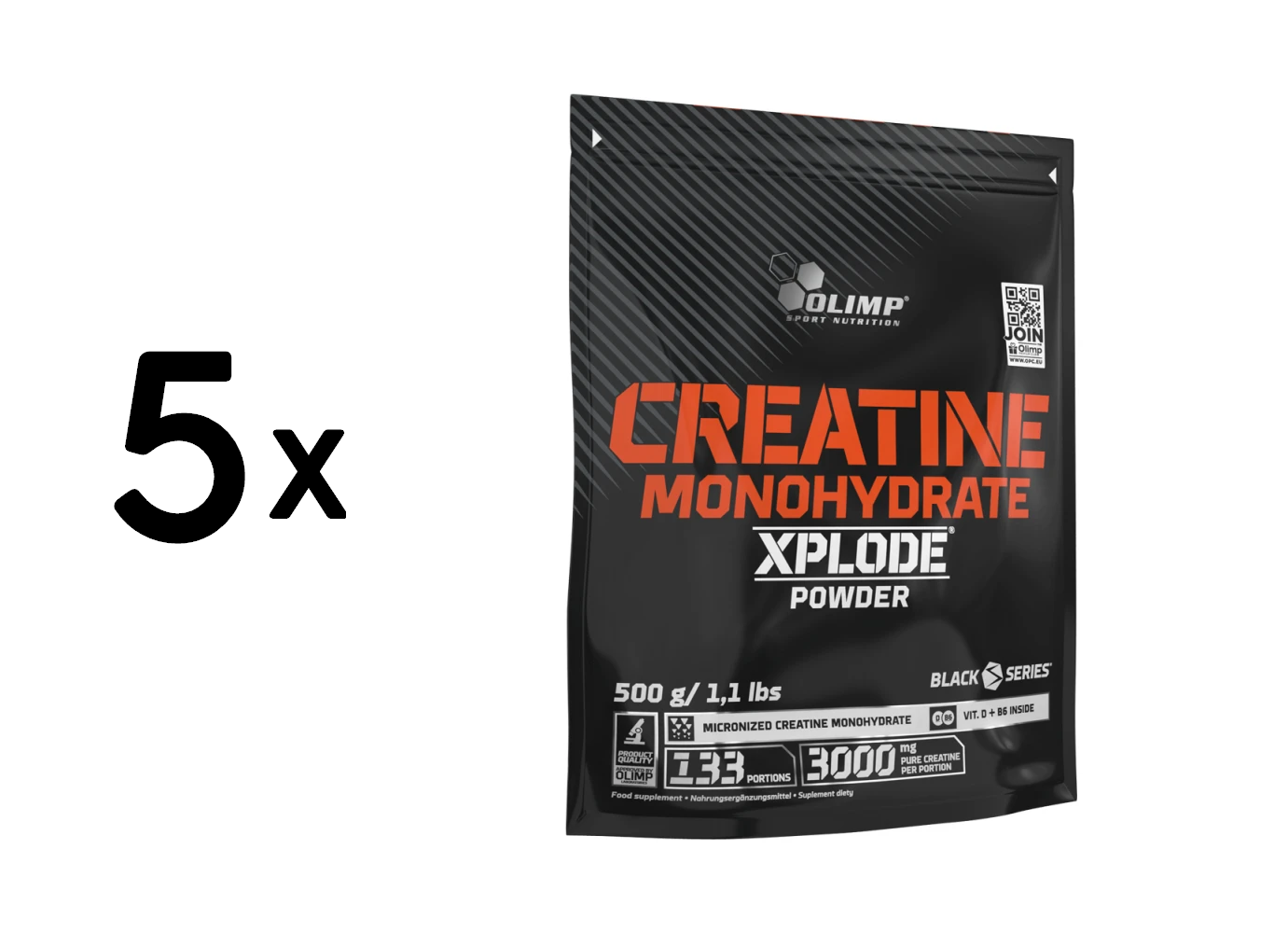 (2500 g, 119,74 EUR/1Kg) 5 x (Olimp Creatine Monohydrate Xplode Powder (500g) O - Bild 1 von 1